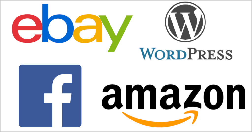 Amazon Ebay Facebook WordPress
